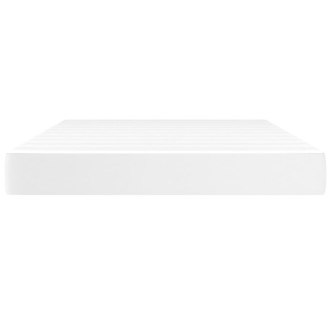 Materac kieszeniowy, biały, 140x190x20 cm, sztuczna skóra
