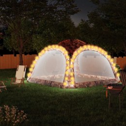 Namiot imprezowy z LED i 4 ściankami, 3,6x3,6x2,3 m, moro