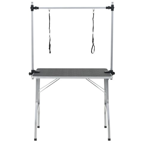 Stół groomerski z dwoma smyczami, regulowany