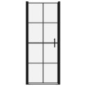 Drzwi prysznicowe, hartowane szkło, 81 x 195 cm, czarne