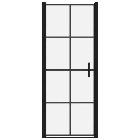 Drzwi prysznicowe, hartowane szkło, 81 x 195 cm, czarne