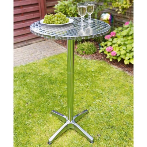 HI Składany stolik bistro, aluminiowy, okrągły, 60 x 60 x (58-115) cm HI Składany stolik bistro, aluminiowy, okrągły, 60 x 60 x (58-115) cm