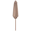 Parasol ogrodowy na drewnianym słupku, 270 cm, taupe