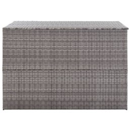 Skrzynia ogrodowa, szara, 150 x 100 x 100 cm, rattan PE