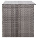 Skrzynia ogrodowa, szara, 150 x 100 x 100 cm, rattan PE