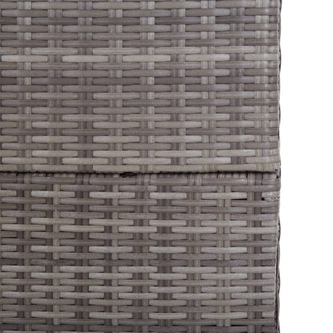 Skrzynia ogrodowa, szara, 150 x 100 x 100 cm, rattan PE