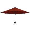 Parasol ścienny na metalowym słupku, 300 cm, kolor terakota