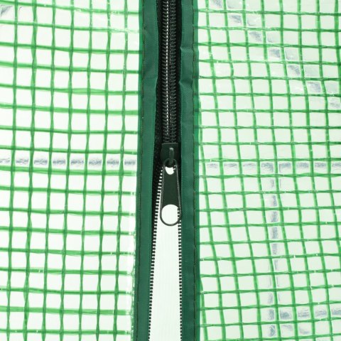 Szklarnia ogrodowa z 12 półkami, stal, 143x214x196 cm