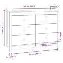 Komoda, szary, 100x40x72 cm, lite drewno sosnowe