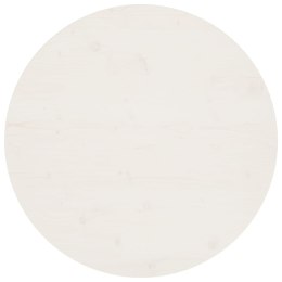 Blat stołu, biały, Ø80x2,5 cm, lite drewno sosnowe