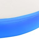 Mata gimnastyczna z pompką, 100x100x20 cm, PVC, niebieska