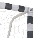 Bramka do piłki nożnej, 300x200x90 cm, metalowa, czarno-biała