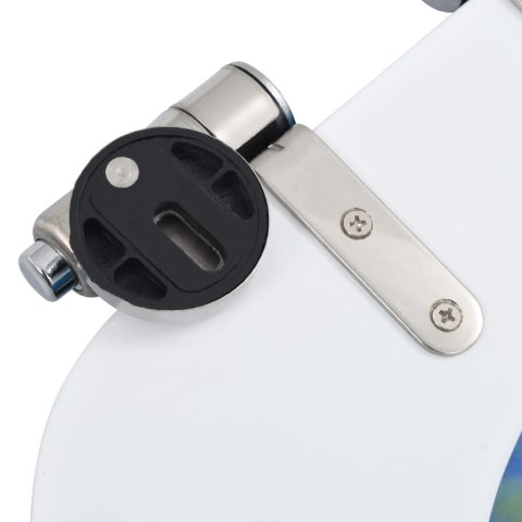 Deski klozetowe wolnoopadające, 2 szt., MDF, wzór w delfiny