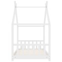 Rama łóżka dziecięcego, biała, lite drewno sosnowe, 70 x 140 cm