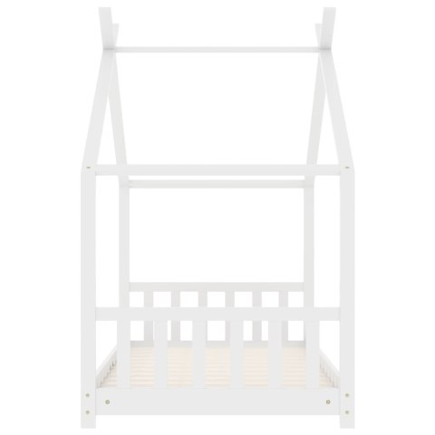 Rama łóżka dziecięcego, biała, lite drewno sosnowe, 70 x 140 cm