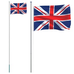 Flaga Wielkiej Brytanii z masztem, 6,23 m, aluminium