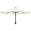 Parasol ścienny na metalowym słupku, 300 cm, piaskowy