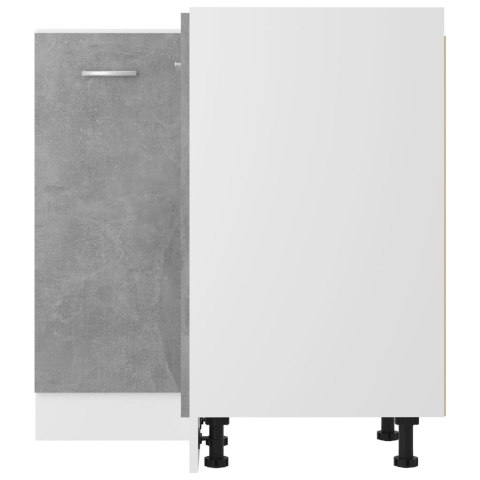 Szafka narożna, szarość betonu 75,5x75,5x80,5 cm, płyta wiórowa