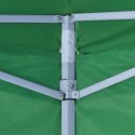 Zielony, składany namiot, 3 x 3 m, z 4 ściankami