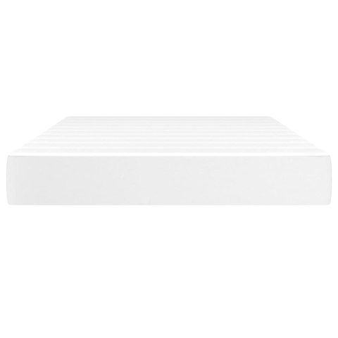 Materac kieszeniowy, biały, 120x200x20 cm, sztuczna skóra