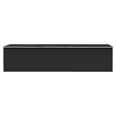 Szopa ogrodowa, antracyt, 257x779x181 cm, stal galwanizowana Szopa ogrodowa, antracyt, 257x779x181 cm, stal galwanizowana