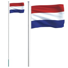 Flaga Holandii z masztem, 6,23 m, aluminium