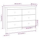 Komoda, czarna, 100x40x72 cm, lite drewno sosnowe