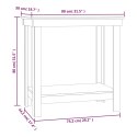 Stół roboczy, szary, 80x50x80 cm, lite drewno sosnowe