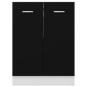 Szafka kuchenna, czarna, 60x46x81,5 cm, płyta wiórowa