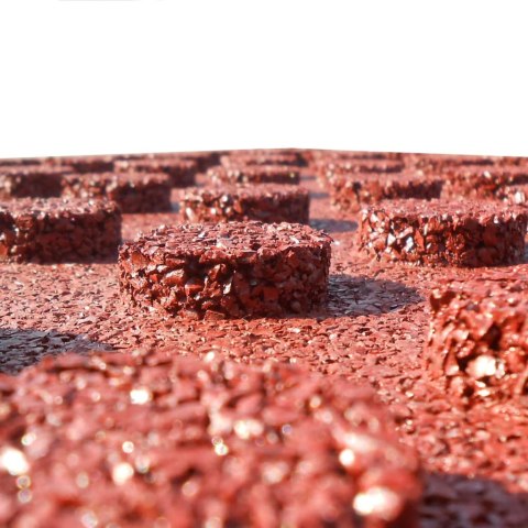 Gumowa płyta, 6 szt., 50 x 50 x 3 cm, czerwona