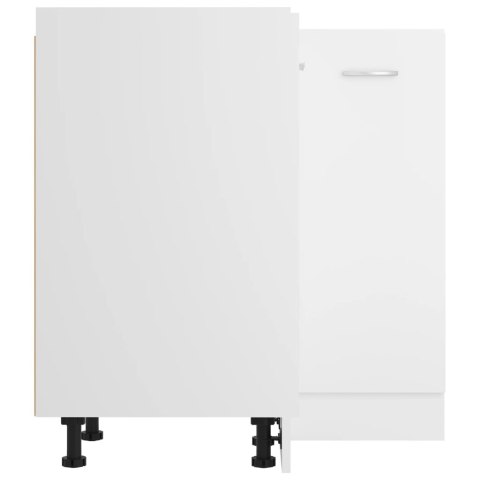 Szafka narożna biała, 75,5x75,5x80,5 cm materiał drewnopochodny