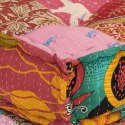 Puf modułowy z patchworkowych poduszek, tkanina