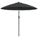 Parasol ogrodowy na słupku aluminiowym, 270 cm, antracytowy