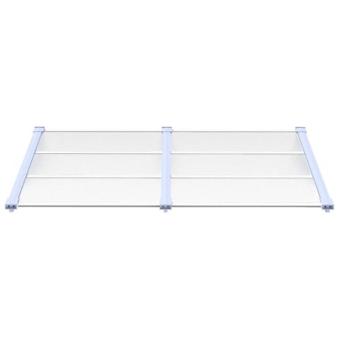 Daszek nad drzwi, szaro-przezroczysty, 152,5x90 cm, poliwęglan