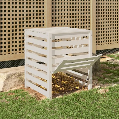 Kompostownik, biały, 63,5x63,5x77,5 cm, lite drewno sosnowe Kompostownik, biały, 63,5x63,5x77,5 cm, lite drewno sosnowe