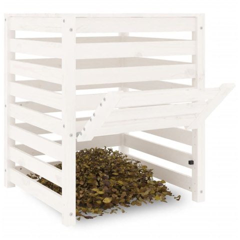 Kompostownik, biały, 63,5x63,5x77,5 cm, lite drewno sosnowe Kompostownik, biały, 63,5x63,5x77,5 cm, lite drewno sosnowe