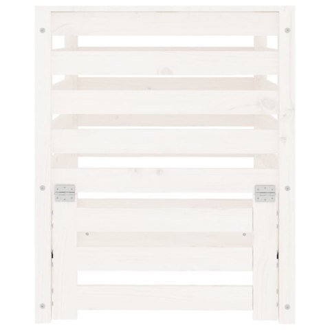 Kompostownik, biały, 63,5x63,5x77,5 cm, lite drewno sosnowe Kompostownik, biały, 63,5x63,5x77,5 cm, lite drewno sosnowe
