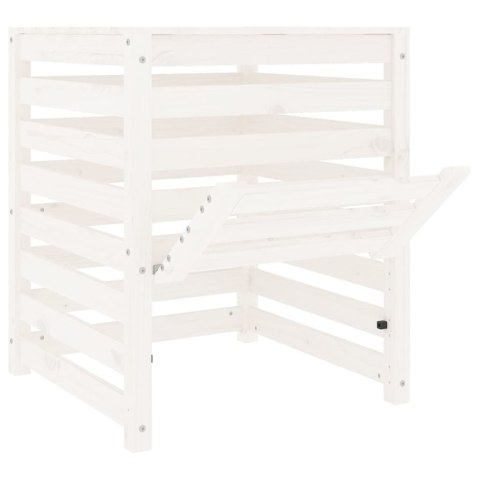 Kompostownik, biały, 63,5x63,5x77,5 cm, lite drewno sosnowe Kompostownik, biały, 63,5x63,5x77,5 cm, lite drewno sosnowe