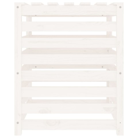 Kompostownik, biały, 63,5x63,5x77,5 cm, lite drewno sosnowe Kompostownik, biały, 63,5x63,5x77,5 cm, lite drewno sosnowe