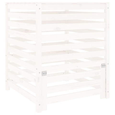 Kompostownik, biały, 82,5x82,5x99,5 cm, lite drewno sosnowe Kompostownik, biały, 82,5x82,5x99,5 cm, lite drewno sosnowe