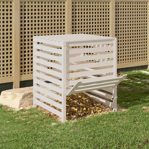 Kompostownik, biały, 82,5x82,5x99,5 cm, lite drewno sosnowe Kompostownik, biały, 82,5x82,5x99,5 cm, lite drewno sosnowe
