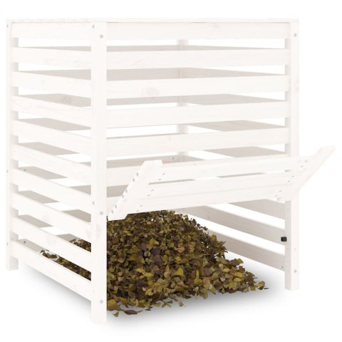Kompostownik, biały, 82,5x82,5x99,5 cm, lite drewno sosnowe Kompostownik, biały, 82,5x82,5x99,5 cm, lite drewno sosnowe