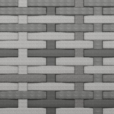 Środkowe moduły sofy z poduszkami, 2 szt., szare, polirattan