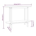 Stolik konsolowy, szary, 110x40x80 cm, lite drewno sosnowe