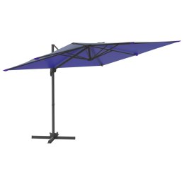 Wiszący parasol z LED, lazurowy, 400x300 cm