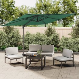 Wiszący parasol z LED, zielony, 400x300 cm