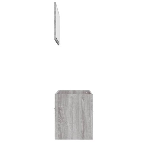 2-częściowy zestaw mebli łazienkowych, szary dąb sonoma