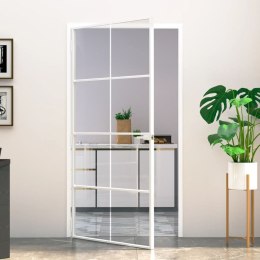 Drzwi wewnętrzne, białe, 102x201,5 cm, szkło i aluminium