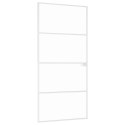 Drzwi wewnętrzne, białe, 93x201,5 cm, szkło i aluminium