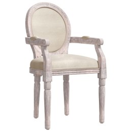 Krzesło stołowe, beżowe, 54x56x96,5 cm, lniane